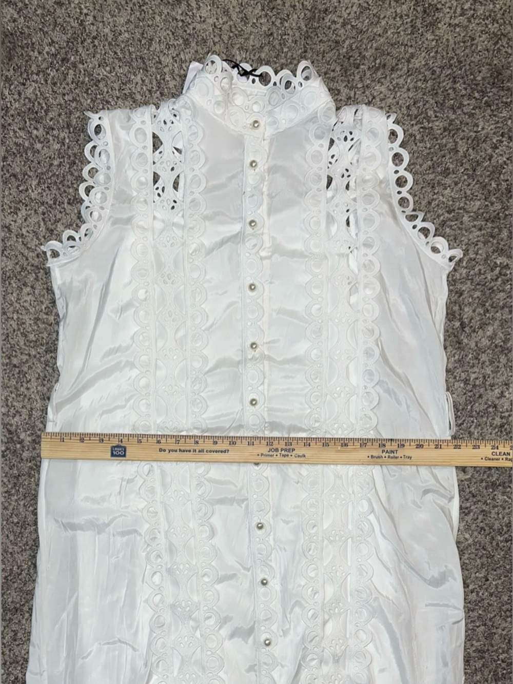 NWT: Women's Kennedi White Sleeveless Hollow Maxi Dress! Size XL. - Picture 11 of 16